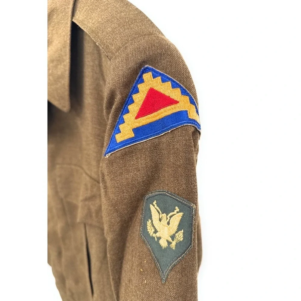 WWII 7th Army Specialist Coat Jacket Brown - Picture 2 of 8